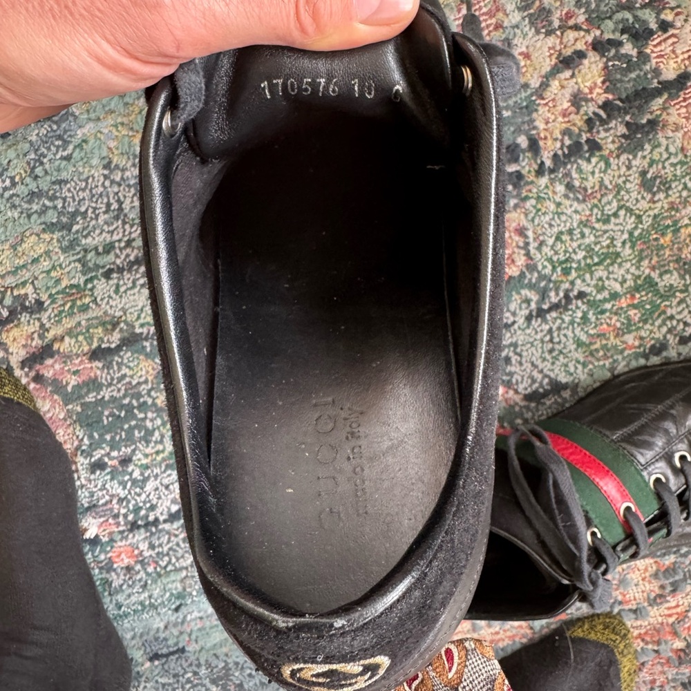 Gucci 10(11.5-12) Gatsby GG Leather Racing Stripes + Sporty Suede Accents - Picture 7 of 16